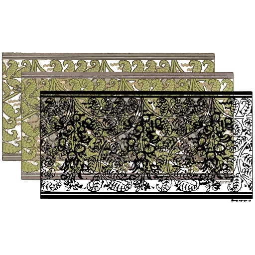Leafy scroll border band