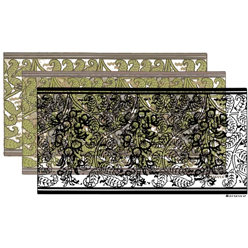 Leafy scroll border band