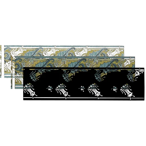 Upright sprig border strip