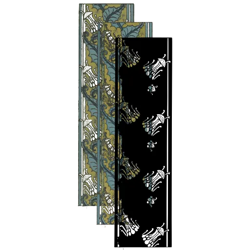Upright sprig border strip
