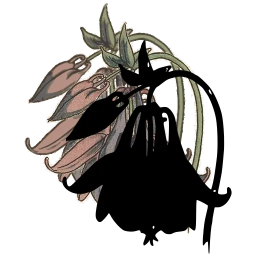 Nodding bellflower with leaves