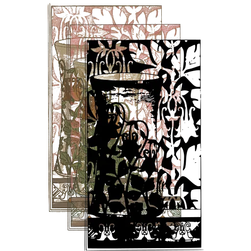 Leaf scroll frame panel