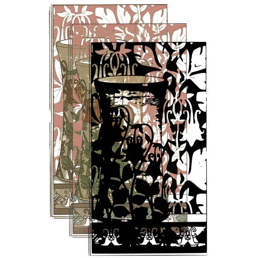Leaf scroll frame panel