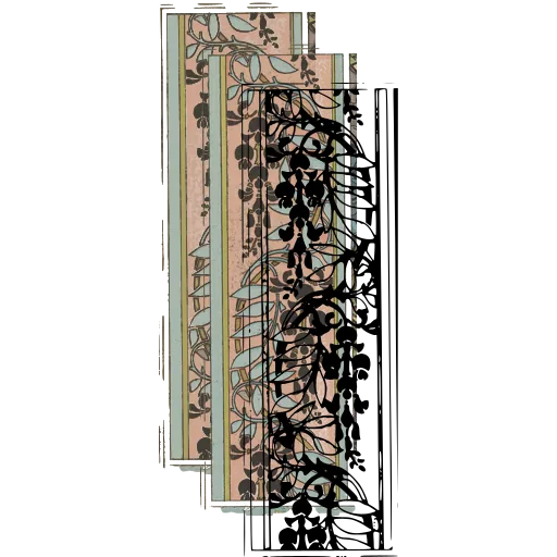 Hanging blossom border strip