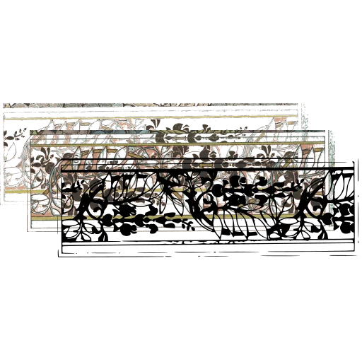 Hanging blossom border strip