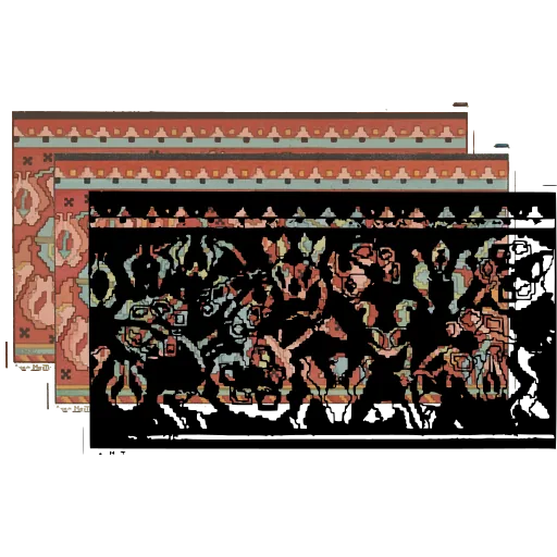 Flowering scroll border band