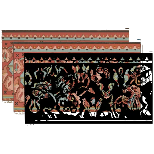 Flowering scroll border band