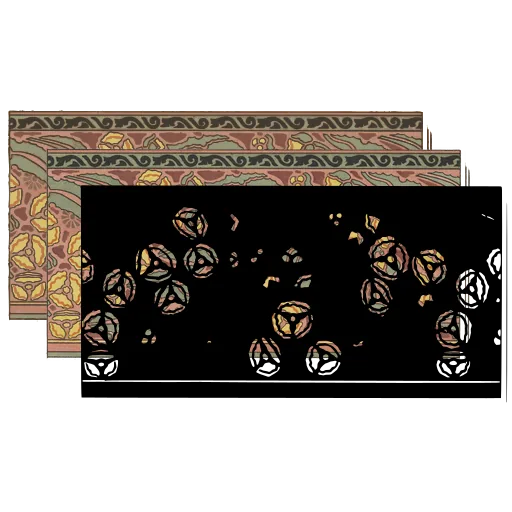 Scattered rosebud panel
