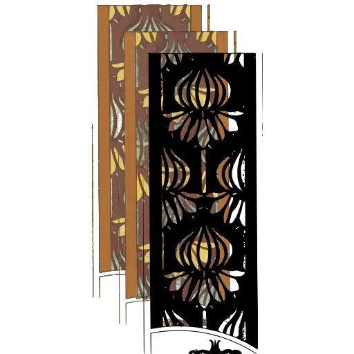 Stylised lotus bud strip