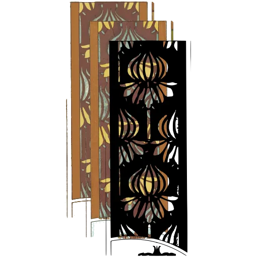 Stylised lotus bud strip
