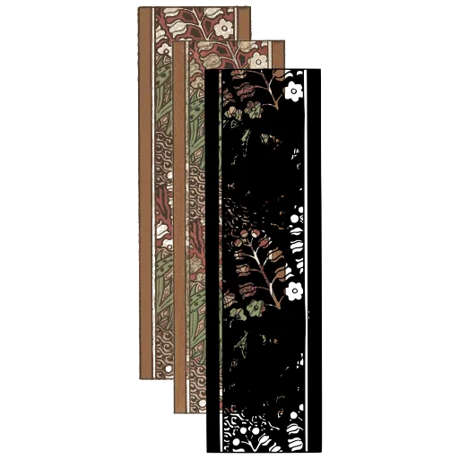Framed floral column strip