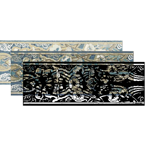 Mirrored floral pilaster strip