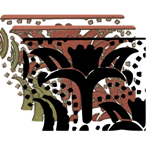 Bold tulip tile with dotted ground