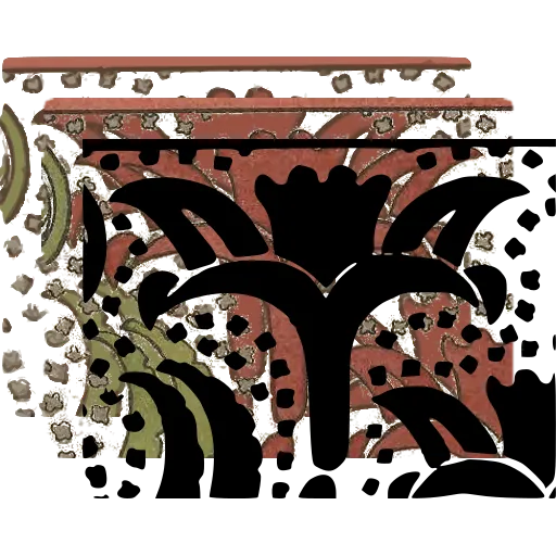Bold tulip tile with dotted ground