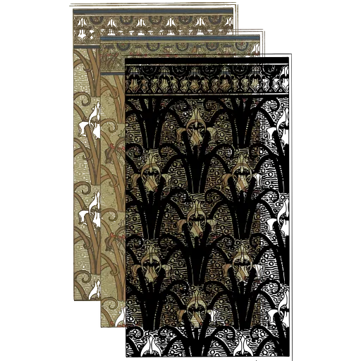 Upright stylised flower panel