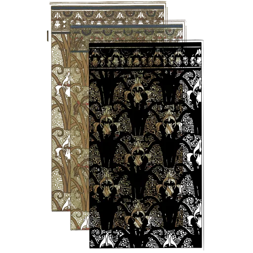 Upright stylised flower panel