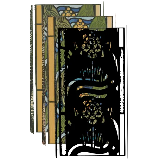 Ornamental flower pilaster