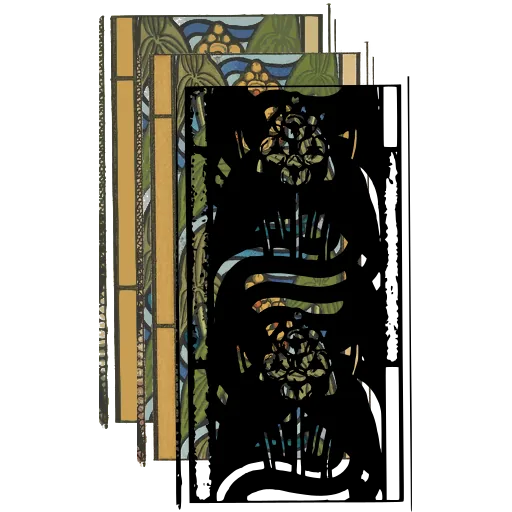 Ornamental flower pilaster