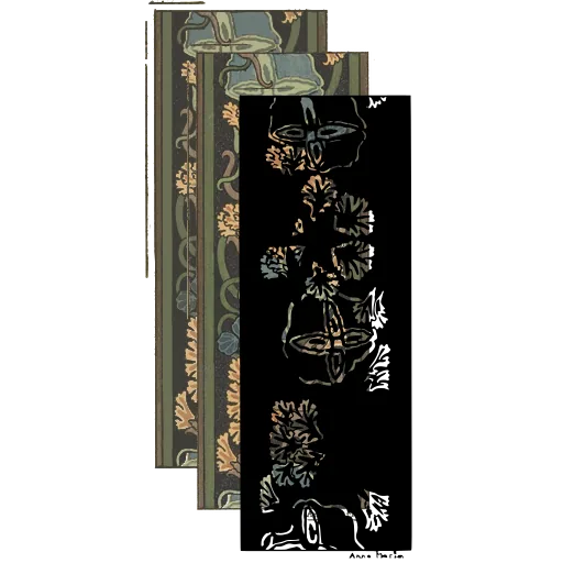 Flower sprig pilaster panel