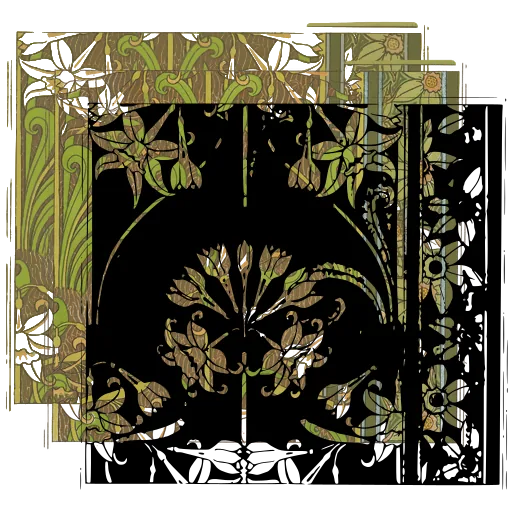 Arched floral panel