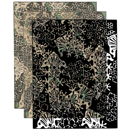 Ragged leaf all-over pattern