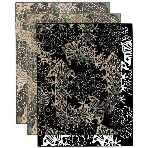 Ragged leaf all-over pattern