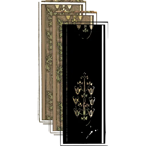 Dark pilaster with flower motif