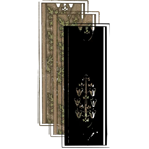 Dark pilaster with flower motif