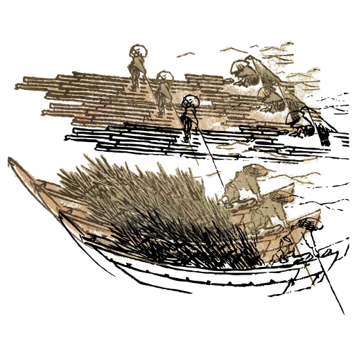 Boat among reeds
