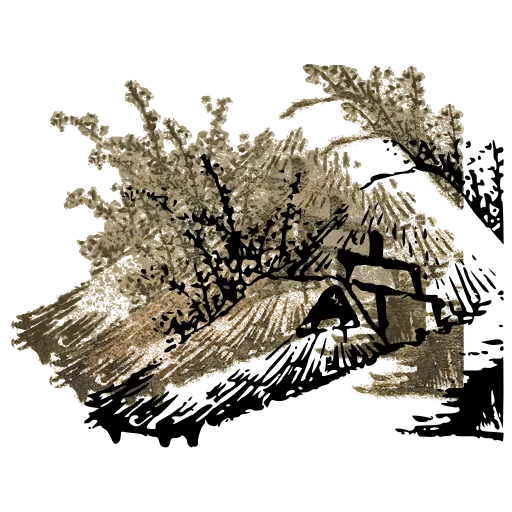 Thatched roofs and blossom