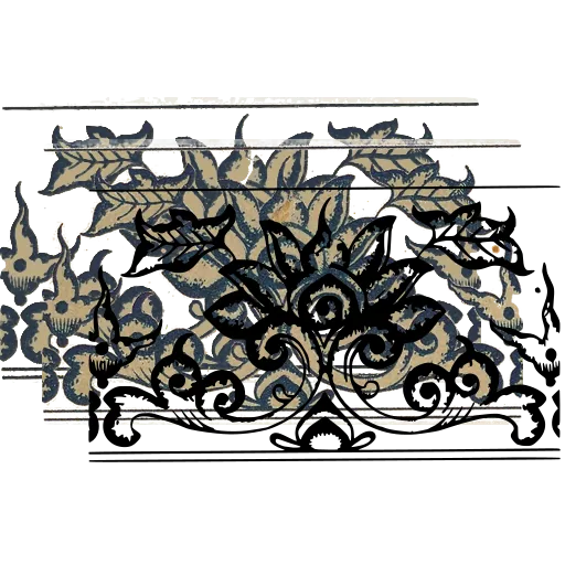 Scrolled flower border