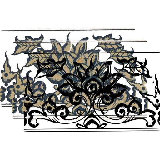Scrolled flower border