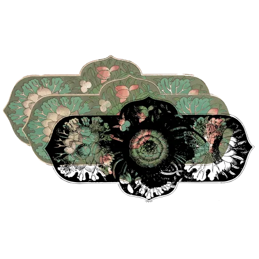 Panelled flower cartouche
