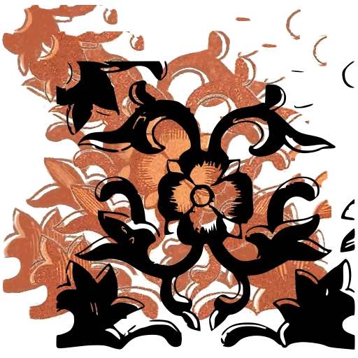 Flower and leaf tile