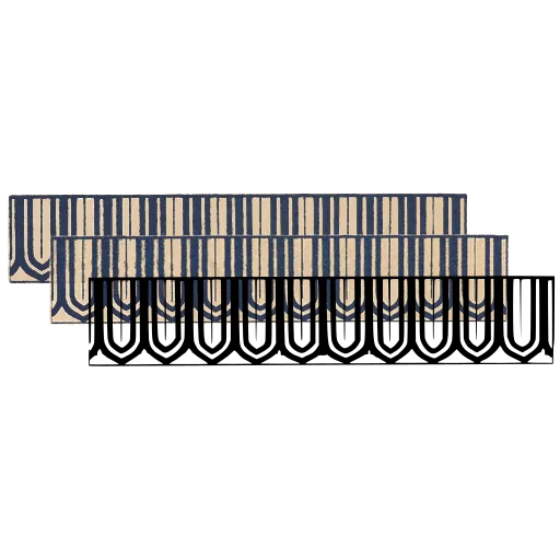 Arched fringe band