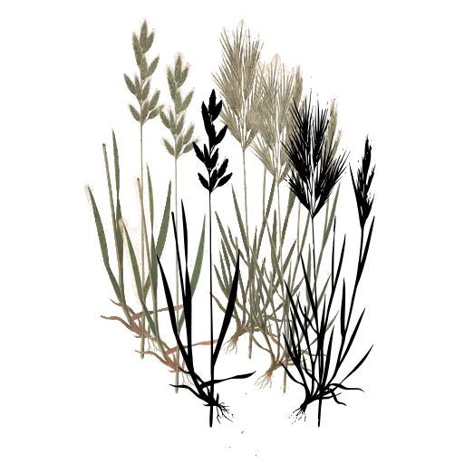 Grass with bristled seed head