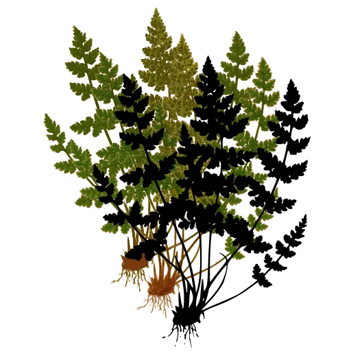 Tuft of small fern fronds