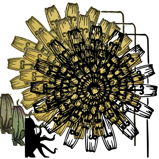 Stylised flower rosette 02