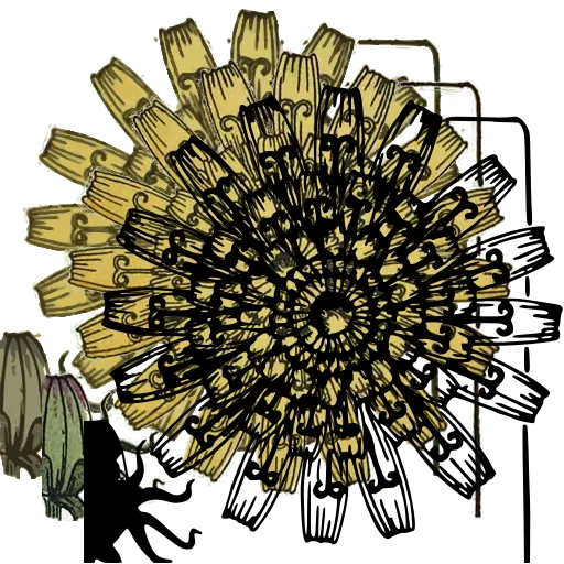 Stylised flower rosette 02