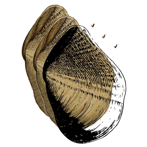 Toothed bivalve shell