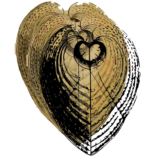 Heart-shaped bivalve shell 01