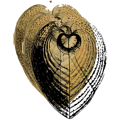 Heart-shaped bivalve shell 01