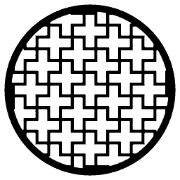 Interlocking Crosses Round Panel