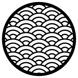 Seigaiha Waves Round Panel
