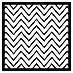 Zigzag Rows Square Panel